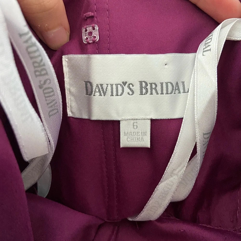 EUC | David’s Bridal women’s strapless midi‎ dress — size 6 - Picture 5 of 7